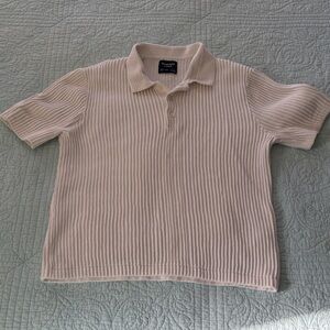 Abercrombie & Fitch White Polo Shirt